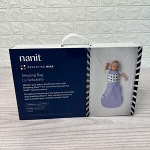 Nanit Breathing Wear Sleeping Bag 3-6 Month Lilac Cotton Dual Zipper Breathable